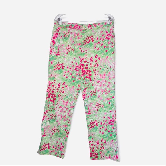 Rafael  Floral Ankle Crop Pants Size 12 - Picture 1 of 5
